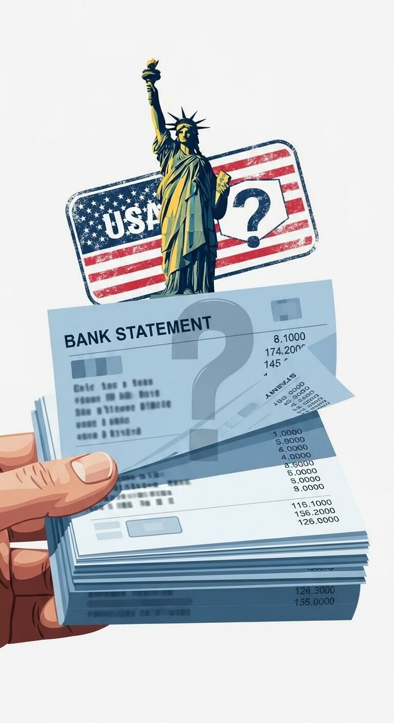 Imagem ilustrativa para o artigo É preciso levar extratos bancários para o visto americano? da Genuína Conexão